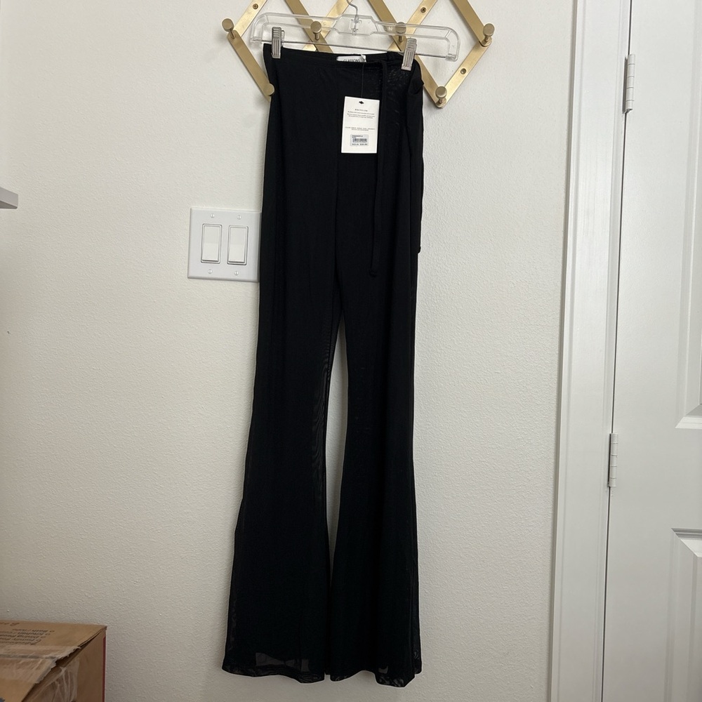 Glassons Black Flare Sheer Pants